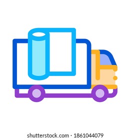 carpet cleaning truck icon vector. carpet cleaning truck sign. color symbol illustration