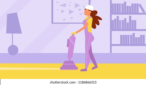 Carpet cleaning Vector. Cartoon. Isolated art