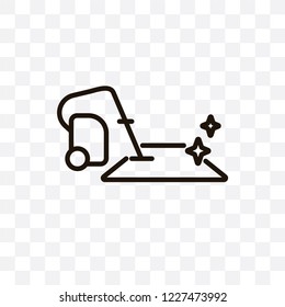 Carpet cleaning vector linear icon isolated on transparent background, Carpet cleaning transparency concept can be used for web and mobile