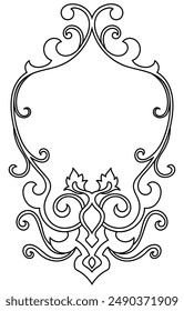 Carpet components. black stripes. rug Oriental ornament with floral motifs. Indian design element for henna tattoo, adult coloring book, greeting card, wedding invitation or spa beauty flyer.
