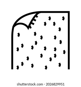 carpet covering line icon vector. carpet covering sign. isolated contour symbol black illustration