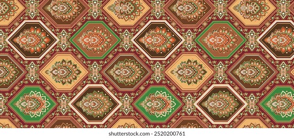 Carpet design with grunge and distressed texture repeat pattern