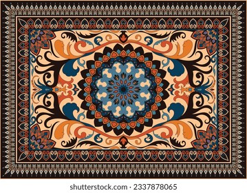 Teppichdesign Persisch und Tebriz Teppiche Design Stoffdesign. Mandala
