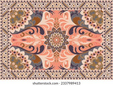 carpet design texture persian and tebriz rugs design print fabric design. mandala