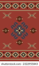 Carpet design, tribal geometric pattern, Arabic gulf pattern texture - or Sadu
