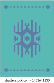 Carpet design vector. Rug design design vector. Turkish rugs symbols. Home decoration.