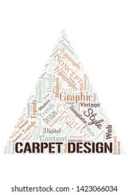 Carpet Design word cloud. Wordcloud made with text only.