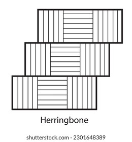 Carpet divider table for architecture, home decoration, herringbone