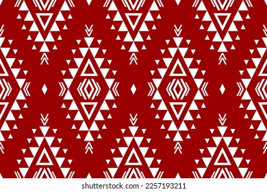Teppich ethnische aztec-Musterkunst. Geometrisches, ethnisch rotes, nahtloses Muster in Stammes. mexikanischer Stil. Design für Hintergrund, Illustration, Teppich, Stoff, Kleidung, Teppich, Textilien, Batik, Stickereien.
