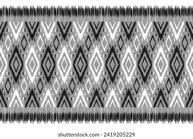 Carpet ethnic ikat art. Seamless pattern in tribal. Aztec geometric ornament print. Design for background, wallpaper, illustration, fabric, clothing, carpet, textile, batik, embroidery.