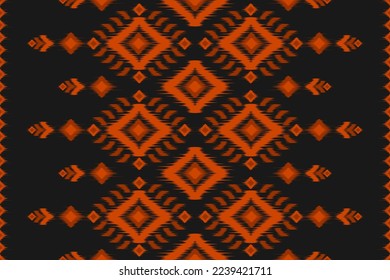 Carpet ethnic ikat pattern art. Geometric ethnic ikat seamless pattern in tribal. Mexican style. Design for background, wallpaper, illustration, fabric, clothing, carpet, textile, batik, embroidery.