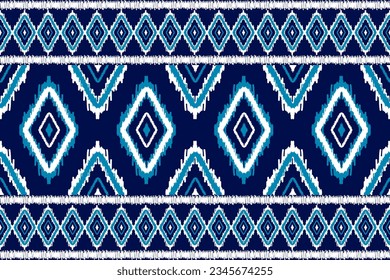 Alfombras de arte de patrones étnicos ikat. Patrón geométrico étnico ikat sin fisuras en las tribus. estilo mexicano. Diseño para fondo, papel pintado, ilustración, tela, ropa, alfombra, textil, batik, bordado.