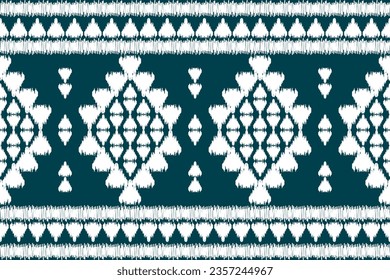 Carpet ethnic ikat pattern art. Geometric ethnic ikat seamless pattern in tribal. Mexican style. Design for background, wallpaper, illustration, fabric, clothing, carpet, textile, batik, embroidery.