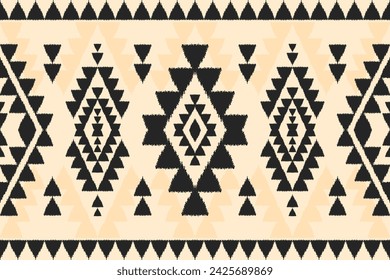 Carpet ethnic ikat pattern art. Geometric ethnic ikat seamless pattern in tribal. Mexican style. Design for background, wallpaper, illustration, fabric, clothing, carpet, textile, batik, embroidery.