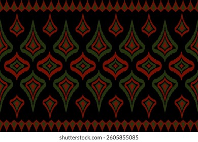 Carpet ethnic ikat pattern art. Aztec ethnic seamless pattern in tribal. Mexican style. Design for background, wallpaper, illustration, fabric, clothing, carpet, textile, batik, embroidery.