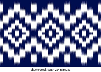 Alfombra étnica ikat patrón rojo. Patrón de ikat geométrico étnico sin fisuras en las tribus. estilo mexicano. Diseño para fondo, ilustración, alfombra, tela, ropa, alfombra, textil, batik, bordado.