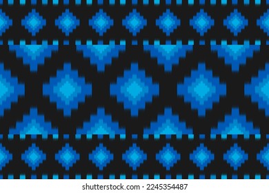 Carpet ethnic ikat pattern. Geometric ethnic ikat seamless pattern in tribal. Mexican style. Design for background, illustration, rug, fabric, clothing, carpet, textile, batik, embroidery.