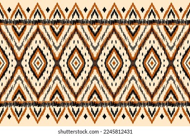 Carpet ethnic ikat pattern. Geometric ethnic ikat seamless pattern in tribal. Mexican style. Design for background, illustration, rug, fabric, clothing, carpet, textile, batik, embroidery.