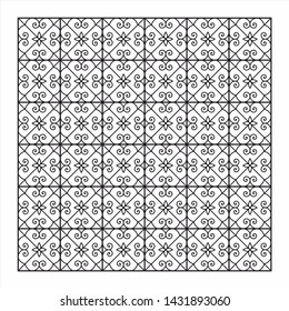 carpet with an ethnic ornaments 
mosaic