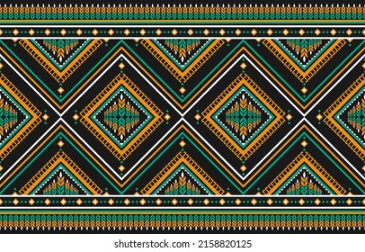 Arte de patrones étnicos de alfombras. Patrón geométrico sin costuras en las tribus. Tela mexicana. Diseño para fondo, papel pintado, ilustración vectorial, tela, ropa, alfombra, textil, batik, bordado.