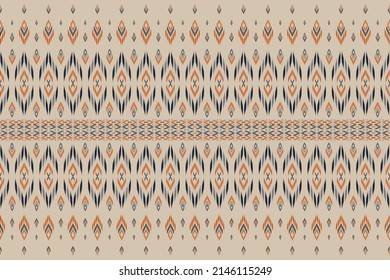 Carpet ethnic pattern art. Ikat seamless pattern traditional. American, Mexican style. Design for background, wallpaper, vector illustration, fabric, clothing, carpet, textile, batik, embroidery.
