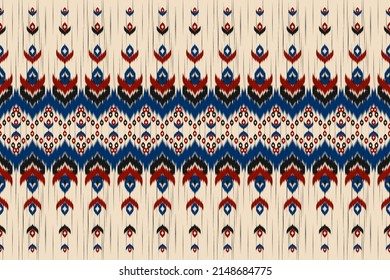 Arte de patrones étnicos de alfombras. de estilo americano y mexicano. Diseño para fondo, papel pintado, ilustración vectorial, tela, ropa, alfombra, textil, batik, bordado.