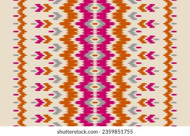 Carpet ethnic pattern art. Ikat ethnic seamless pattern in tribal. American, Mexican style. Design for background, wallpaper, illustration, fabric, clothing, carpet, textile, batik, embroidery.