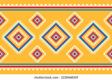 Arte de patrones tribales étnicos de alfombras. Patrón geométrico étnico sin costuras en las tribus. estilo mexicano. Diseño para fondo, ilustración, alfombra, tela, ropa, alfombra, textil, batik, bordado.