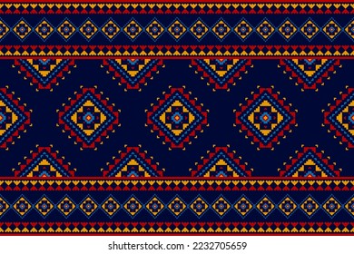 Carpet ethnic tribal pattern art. Geometric ethnic seamless pattern in tribal. Mexican style. Design for background, illustration, rug, fabric, clothing, carpet, textile, batik, embroidery.