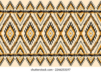 Carpet ethnic tribal pattern art. Ethnic ikat seamless pattern. American, Mexican style. Design for background, wallpaper, illustration, fabric, clothing, carpet, textile, batik, embroidery.