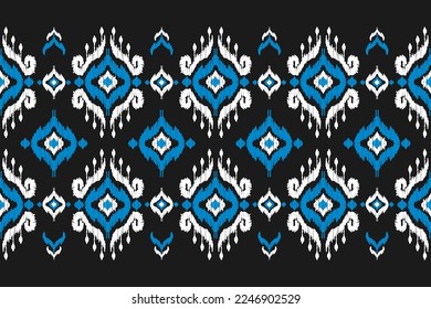 Carpet ethnic tribal pattern art. Ethnic ikat seamless pattern. American, Mexican style. Design for background, wallpaper, illustration, fabric, clothing, carpet, textile, batik, embroidery.