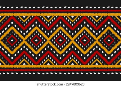 Moqueta de arte de patrones tribales étnicos. Patrón ininterrumpido de ikat étnico. de estilo americano y mexicano. Diseño para fondo, papel pintado, ilustración, tela, ropa, alfombra, textil, batik, bordado.