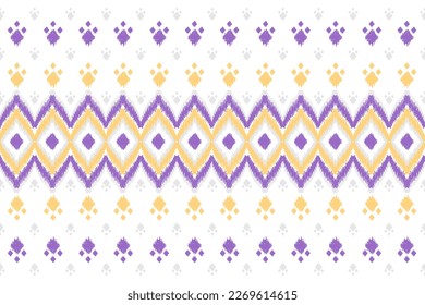 Teppich ethnische Stammeskunst. Ethnische ikat nahtlose Muster. Amerikanischer, mexikanischer Stil. Design für Hintergrund, Tapete, Illustration, Stoff, Kleidung, Teppich, Textilien, Batik, Stickereien.