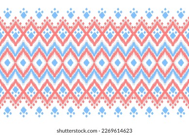 Carpet ethnic tribal pattern art. Ethnic ikat seamless pattern. American, Mexican style. Design for background, wallpaper, illustration, fabric, clothing, carpet, textile, batik, embroidery.