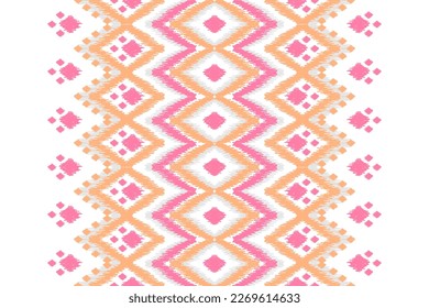 Carpet ethnic tribal pattern art. Ethnic ikat seamless pattern. American, Mexican style. Design for background, wallpaper, illustration, fabric, clothing, carpet, textile, batik, embroidery.