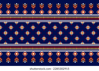 Carpet ethnic tribal pattern art. Geometric ethnic seamless pattern in tribal. Mexican style. Design for background, illustration, rug, fabric, clothing, carpet, textile, batik, embroidery.