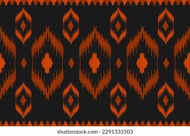 Carpet ethnic tribal pattern art. Ethnic ikat seamless pattern. American, Mexican style. Design for background, wallpaper, illustration, fabric, clothing, carpet, textile, batik, embroidery.
