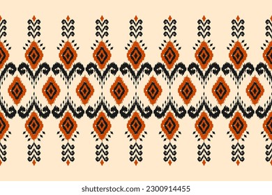 Carpet ethnic tribal pattern art. Ethnic ikat seamless pattern. American, Mexican style. Design for background, wallpaper, illustration, fabric, clothing, carpet, textile, batik, embroidery.