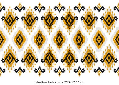 Teppich ethnische Stammeskunst. Ethnische ikat nahtlose Muster. Amerikanischer, mexikanischer Stil. Design für Hintergrund, Tapete, Illustration, Stoff, Kleidung, Teppich, Textilien, Batik, Stickereien.