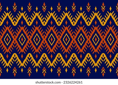 Carpet ethnic tribal pattern art. Ethnic ikat seamless pattern. American, Mexican style. Design for background, wallpaper, illustration, fabric, clothing, carpet, textile, batik, embroidery.