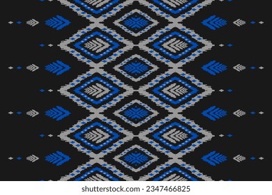Carpet ethnic tribal pattern art. Ethnic ikat seamless pattern. American, Mexican style. Design for background, wallpaper, illustration, fabric, clothing, carpet, textile, batik, embroidery.