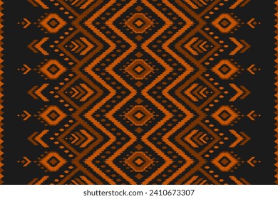 Moqueta de arte de patrones tribales étnicos. Patrón ininterrumpido de ikat étnico. de estilo americano y mexicano. Diseño para fondo, papel pintado, ilustración, tela, ropa, alfombra, textil, batik, bordado.