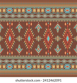 Carpet ethnic tribal pattern art. Ethnic ikat seamless pattern. American, Mexican style. Design for background