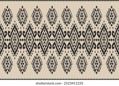 Carpet ethnic tribal pattern art. Ethnic ikat seamless pattern. American, Mexican style. Design for background, wallpaper, illustration, fabric, clothing, carpet, textile, batik, embroidery.