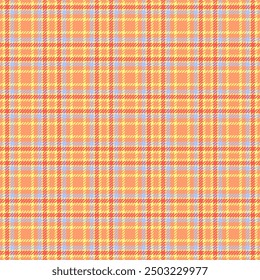Teppichgewebe kariertes Muster, Marketing-Textil-Check nahtlos. Bezauberndes Tartan-Hintergrund, Vektortextur in den Farben Orange und Limette.