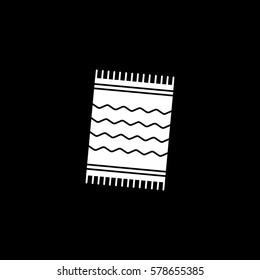 Carpet Flat Icon On Black Background