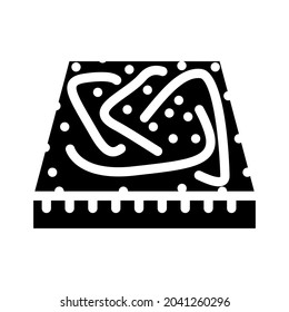 carpet floor glyph icon vector. carpet floor sign. isolated contour symbol black illustration