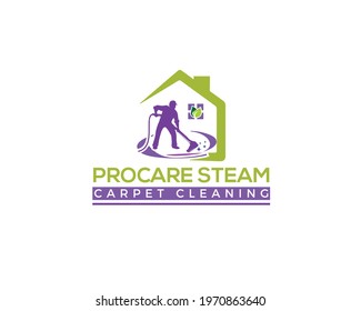 Carpet And Home Cleaning Logo Concept