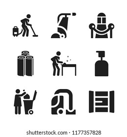 carpet icon. 9 carpet vector icons set. vacuum cleaner, wallpaper and premiere icons for web and design about carpet theme