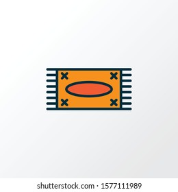 Carpet icon colored line symbol. Premium quality isolated mat element in trendy style.